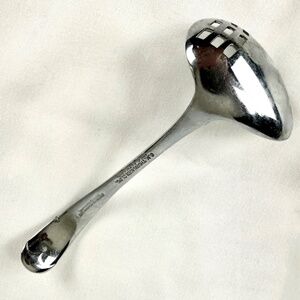 Vintage Slotted Ladle by GM Thurnauer England 4.5 in Stainless Crome Plated EUC